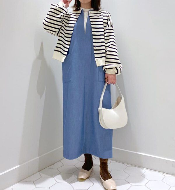  「《累計販売１万枚突破！・３サイズ展開》スリットネックジャンスカ」|ワンピース|