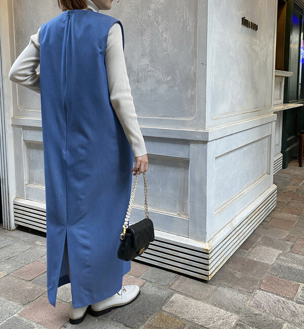  「《累計販売１万枚突破！・３サイズ展開》スリットネックジャンスカ」|ワンピース|