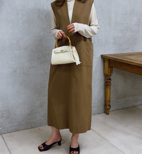  「《累計販売１万枚突破！・３サイズ展開》スリットネックジャンスカ」|ワンピース|