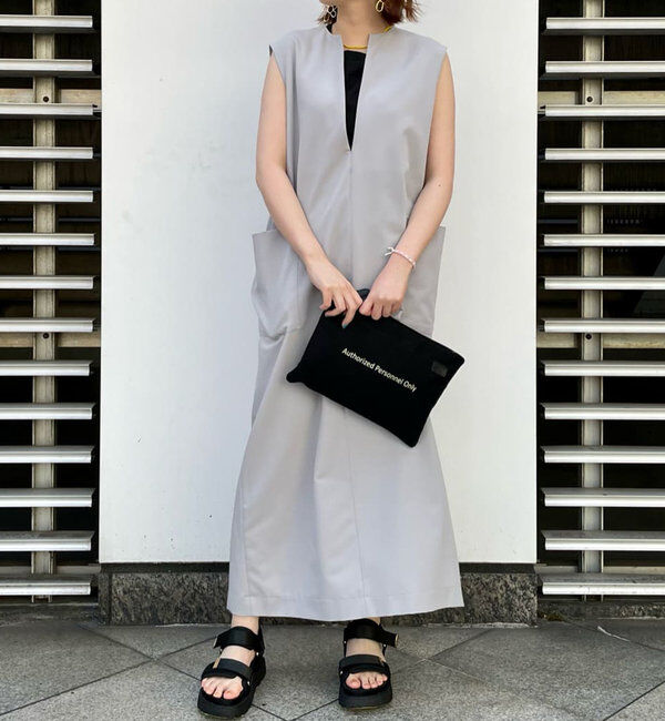  「《累計販売１万枚突破！・３サイズ展開》スリットネックジャンスカ」|ワンピース|