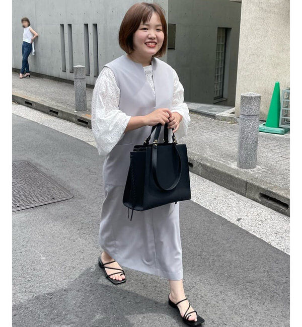  「《累計販売１万枚突破！・３サイズ展開》スリットネックジャンスカ」|ワンピース|