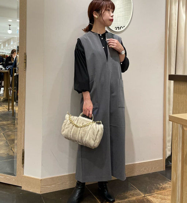  「《累計販売１万枚突破！・３サイズ展開》スリットネックジャンスカ」|ワンピース|