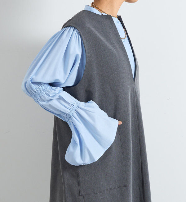  「《累計販売１万枚突破！・３サイズ展開》スリットネックジャンスカ」|ワンピース|