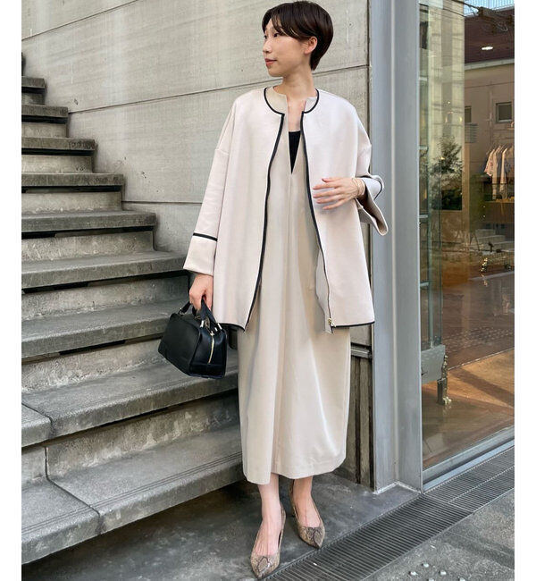  「《累計販売１万枚突破！・３サイズ展開》スリットネックジャンスカ」|ワンピース|