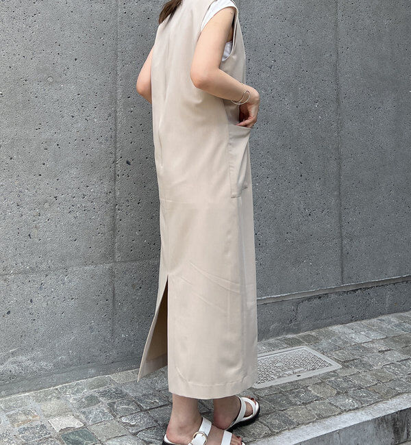  「《累計販売１万枚突破！・３サイズ展開》スリットネックジャンスカ」|ワンピース|