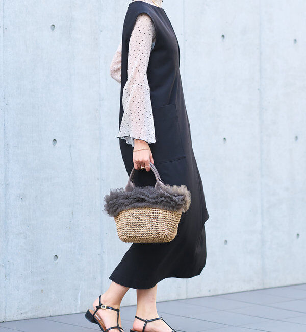  「《累計販売１万枚突破！・３サイズ展開》スリットネックジャンスカ」|ワンピース|