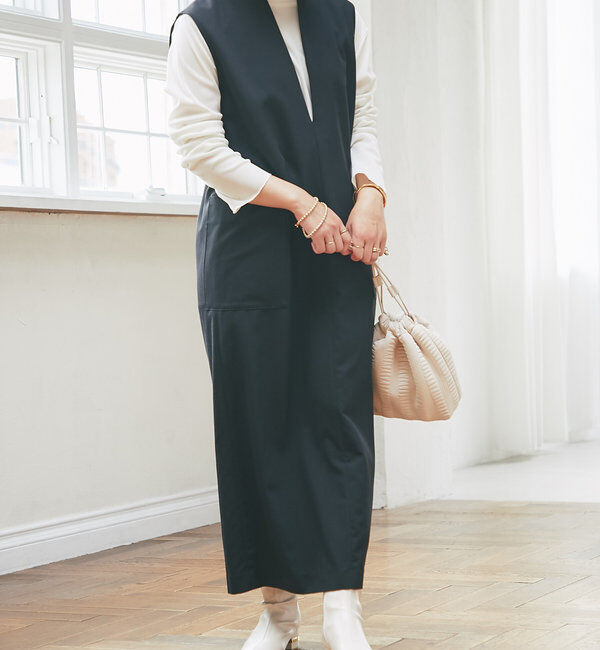  「《累計販売１万枚突破！・３サイズ展開》スリットネックジャンスカ」|ワンピース|