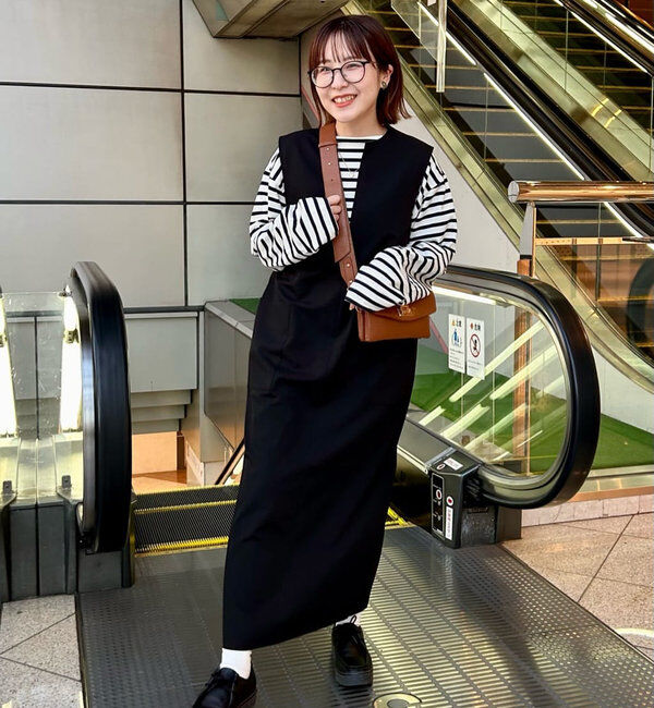  「《累計販売１万枚突破！・３サイズ展開》スリットネックジャンスカ」|ワンピース|