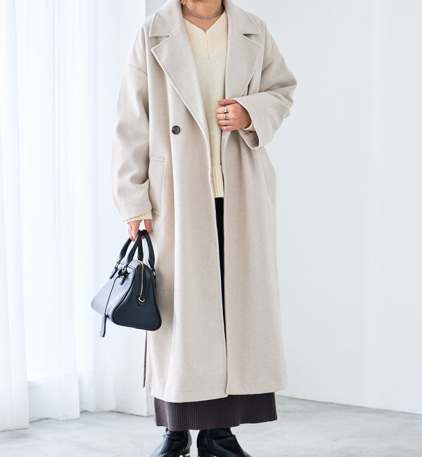  「《スリットが抜け感をプラス》サイドスリットロングテーラードコート」|その他|