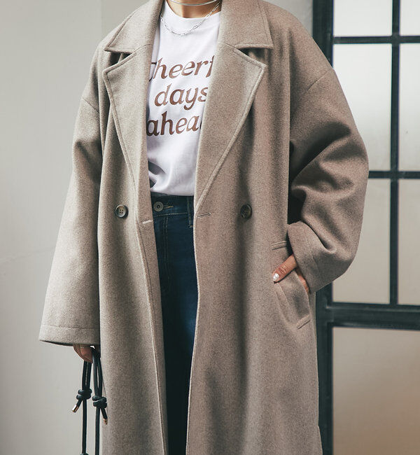  「《スリットが抜け感をプラス》サイドスリットロングテーラードコート」|その他|