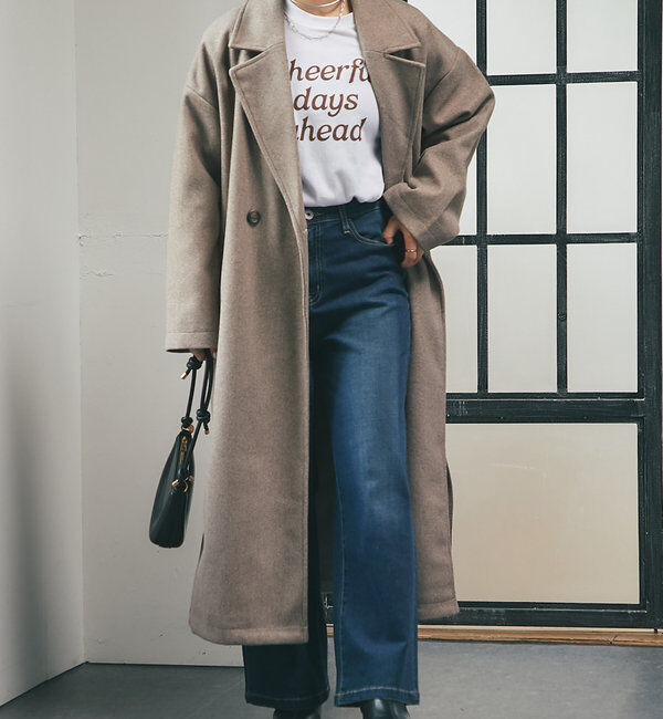  「《スリットが抜け感をプラス》サイドスリットロングテーラードコート」|その他|