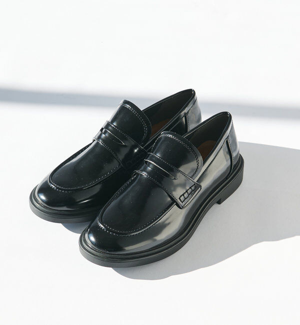  「【EVOL(イーボル)】エナメルローファー」|その他|ブラック