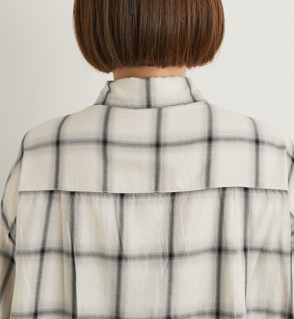  「《こなれ感を演出》先染めオンブレチェックシャツ」|シャツ・ブラウス|
