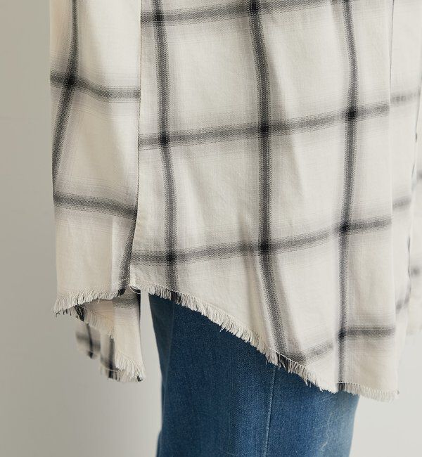  「《こなれ感を演出》先染めオンブレチェックシャツ」|シャツ・ブラウス|