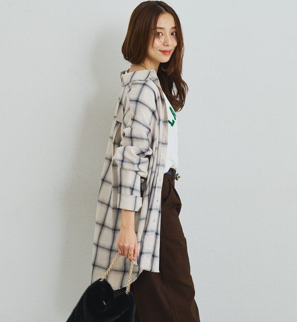  「《こなれ感を演出》先染めオンブレチェックシャツ」|シャツ・ブラウス|
