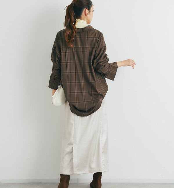  「《こなれ感を演出》先染めオンブレチェックシャツ」|シャツ・ブラウス|