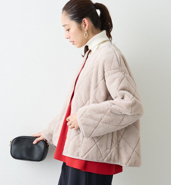  「《2WAY仕様◎》リバーシブルZIPファーキルトブルゾン」|その他|