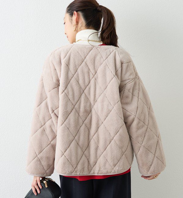  「《2WAY仕様◎》リバーシブルZIPファーキルトブルゾン」|その他|