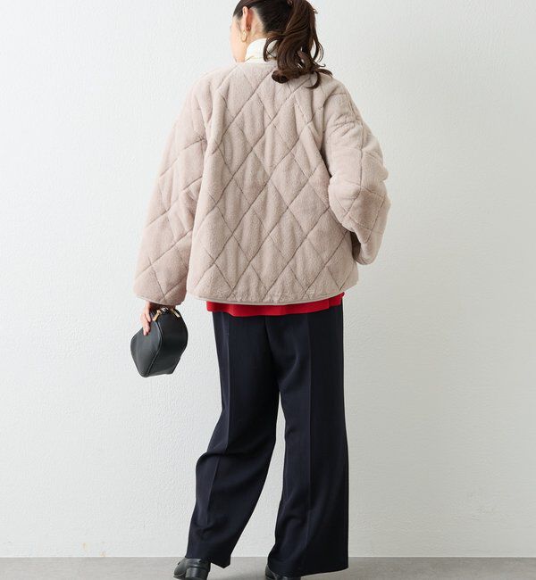  「《2WAY仕様◎》リバーシブルZIPファーキルトブルゾン」|その他|