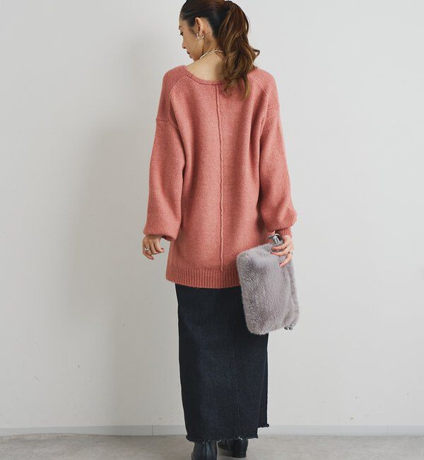  「《人気アイテム・柔らかく軽い着心地》ヤクライクVネックニット」|ニット・セーター|