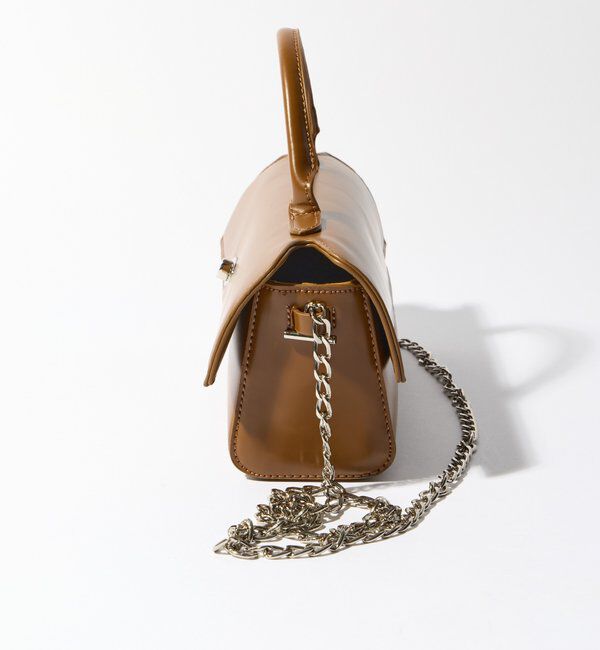  「【cache cache(カシュカシュ)】横長スムースショルダー」|クラッチバッグ|