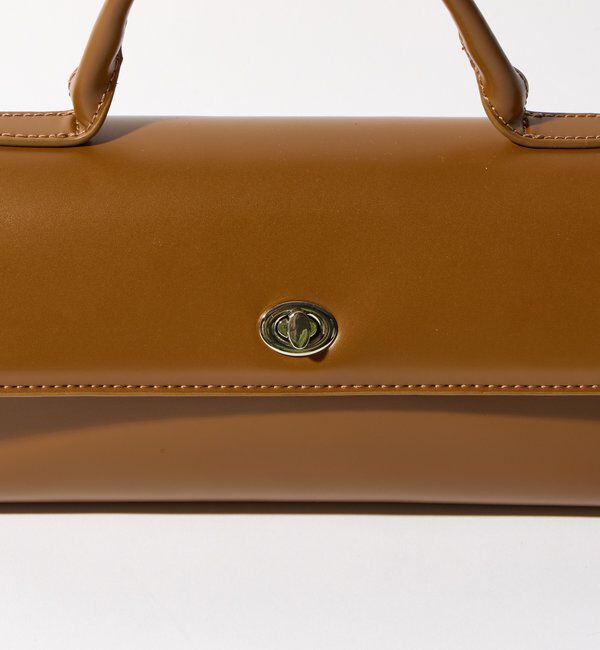  「【cache cache(カシュカシュ)】横長スムースショルダー」|クラッチバッグ|