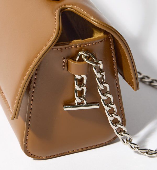  「【cache cache(カシュカシュ)】横長スムースショルダー」|クラッチバッグ|