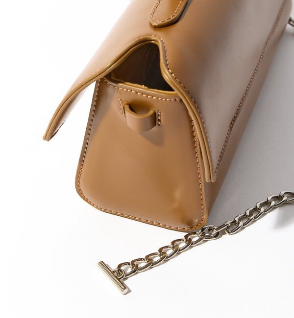  「【cache cache(カシュカシュ)】横長スムースショルダー」|クラッチバッグ|