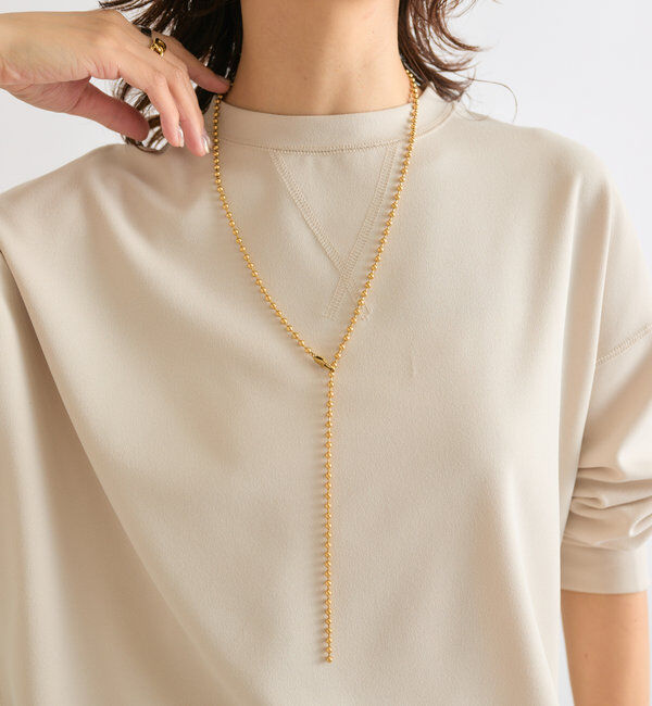  「【R.good(アールドットグッド)】ボールチェーンアジャストネックレス」|リング|ゴールド