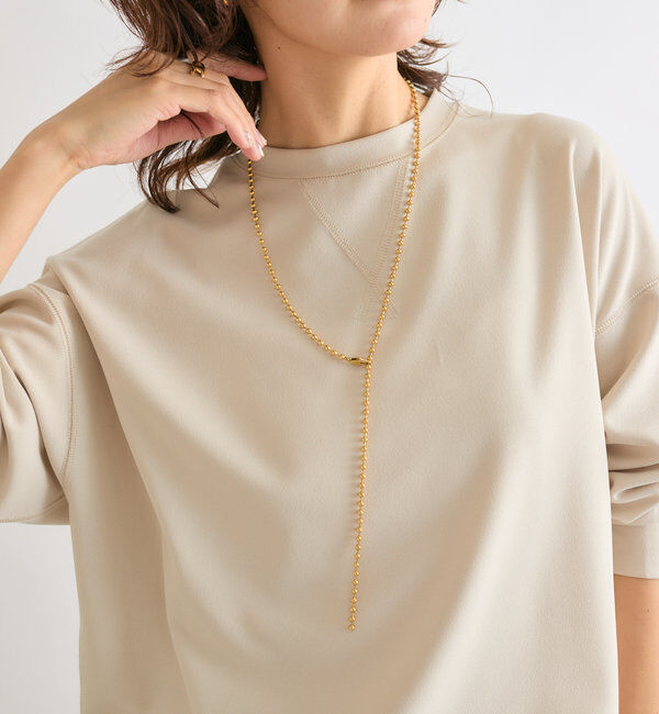  「【R.good(アールドットグッド)】ボールチェーンアジャストネックレス」|リング|