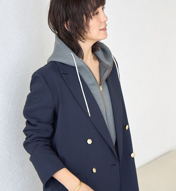  「【オンオフ着れる】ライトピークドラペルジャケット」|テーラードジャケット|