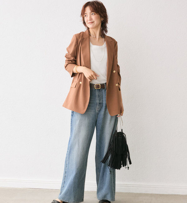  「【オンオフ着れる】ライトピークドラペルジャケット」|テーラードジャケット|