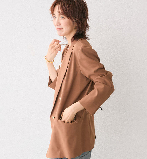  「【オンオフ着れる】ライトピークドラペルジャケット」|テーラードジャケット|