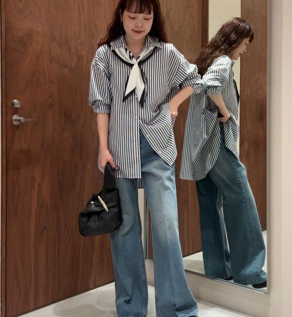  「【MANAKAコラボ】スカーフセットシャツ」|シャツ・ブラウス|