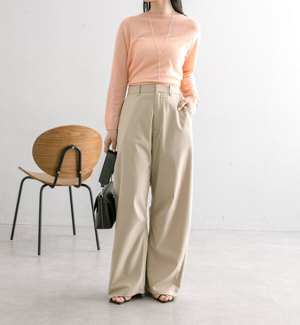  「【３サイズ/6色展開】カーブスラックス」|チノ|