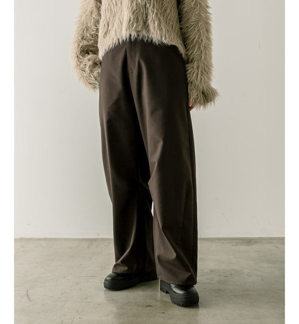  「【３サイズ/6色展開】カーブスラックス」|チノ|