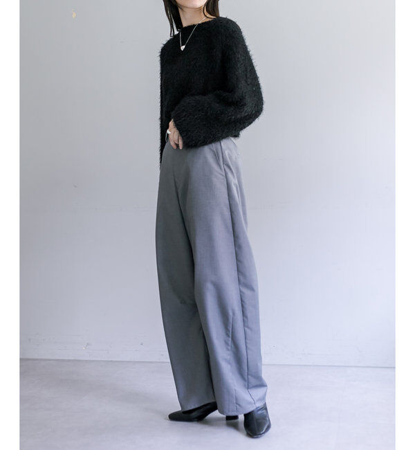  「【３サイズ/6色展開】カーブスラックス」|チノ|