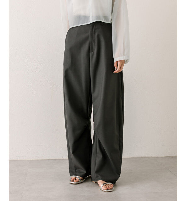  「【３サイズ/6色展開】カーブスラックス」|チノ|