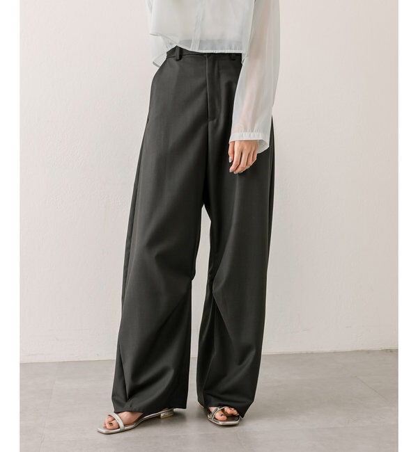  「【３サイズ/6色展開】カーブスラックス」|チノ|