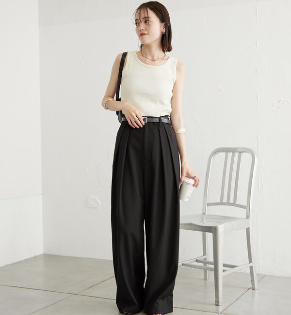  「【３色展開】リブタンク」|キャミソール|