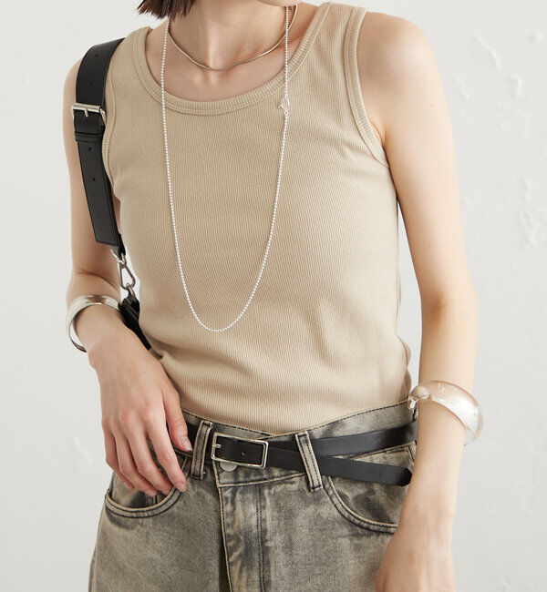  「【３色展開】リブタンク」|キャミソール|