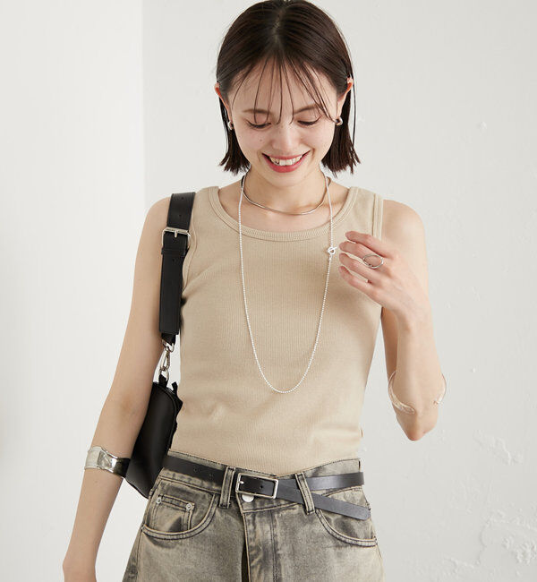  「【３色展開】リブタンク」|キャミソール|