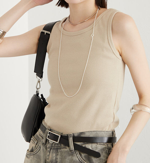  「【３色展開】リブタンク」|キャミソール|