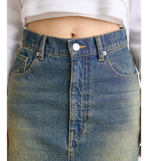  「[mline]ミディ丈デニムスカート」|スカート|