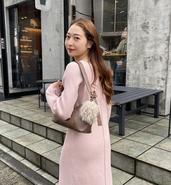  「[mline]カットアウトニットワンピース」|ワンピース|