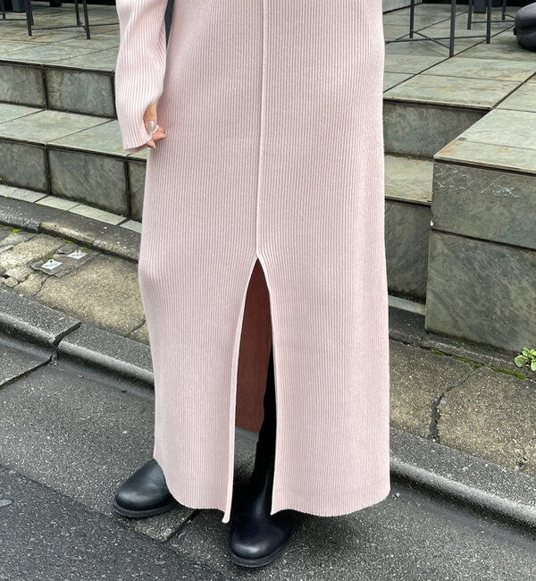  「[mline]カットアウトニットワンピース」|ワンピース|