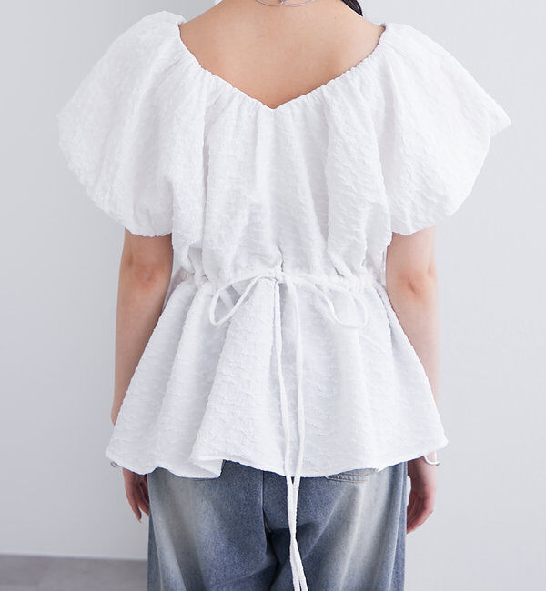  「エンボスパフブラウス」|シャツ・ブラウス|