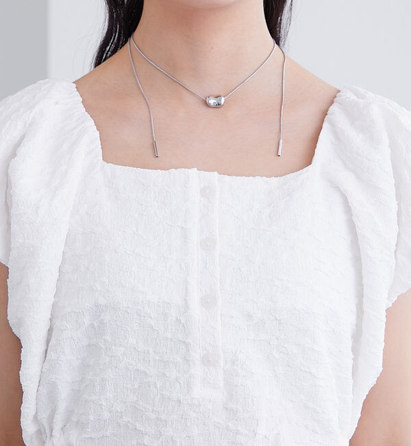  「エンボスパフブラウス」|シャツ・ブラウス|