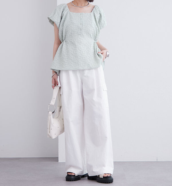  「エンボスパフブラウス」|シャツ・ブラウス|