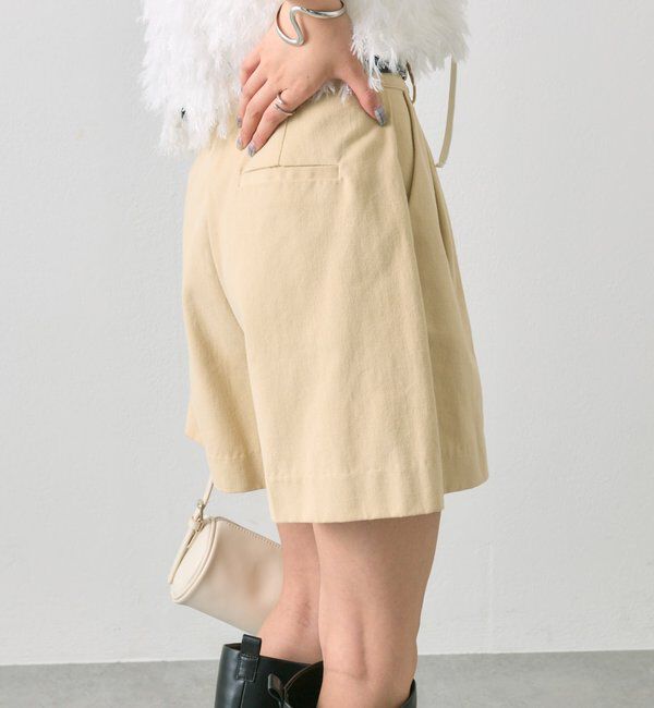  「ベルト付きタックキュロット」|スカート|